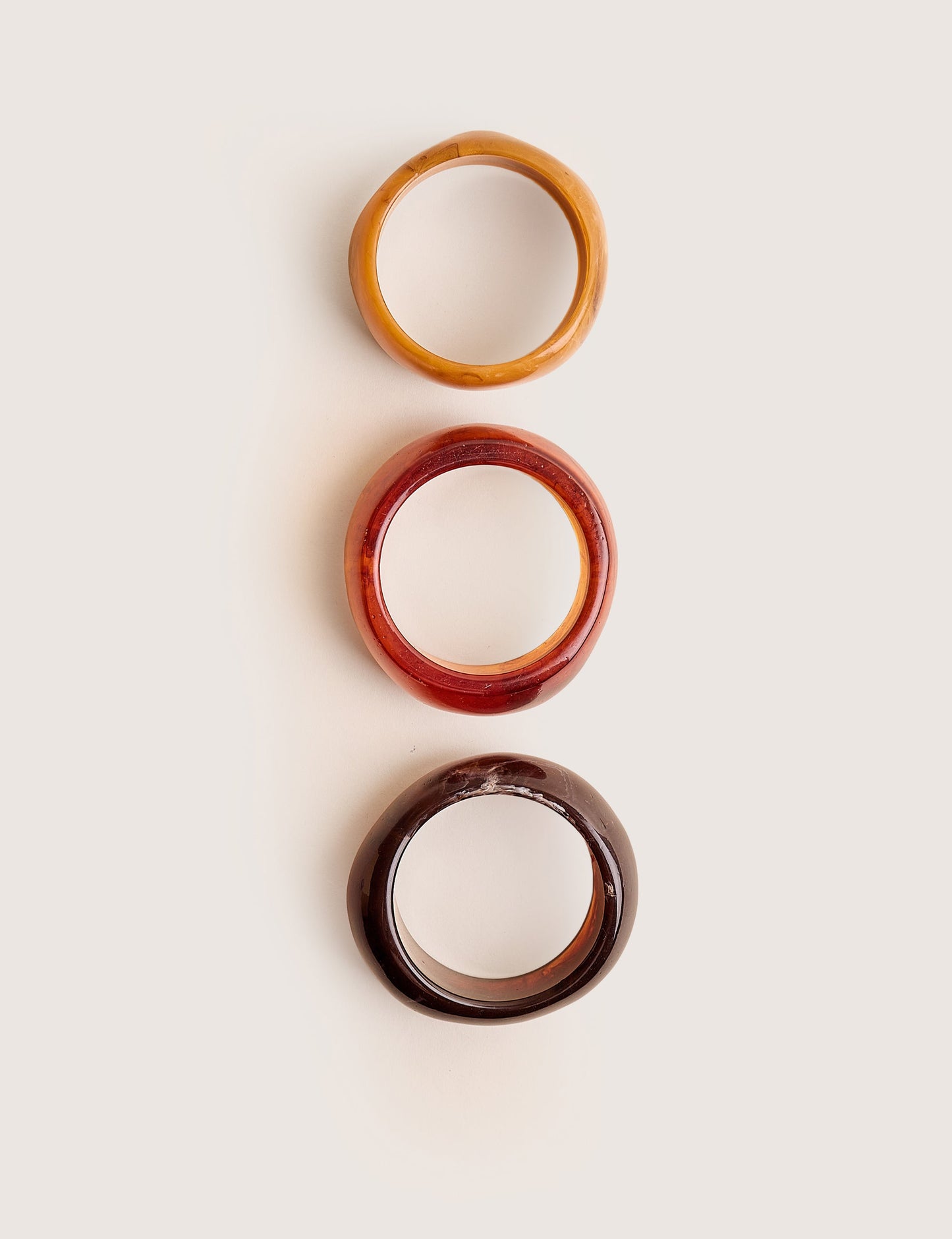 3 Pack Chunky Resin Bangle Set Multi