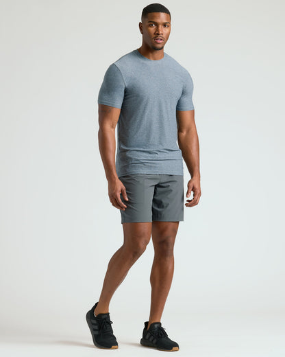 Heather Navy Tall Active Crew Neck 2.0