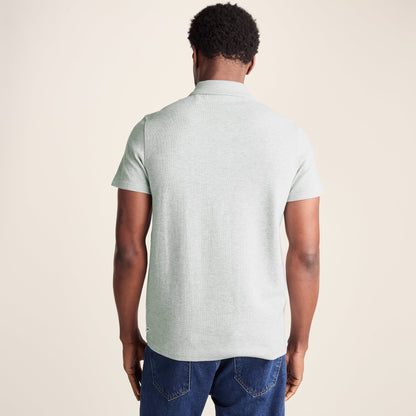 Zaden Mens Polo Shirt - Light Grey Marl
