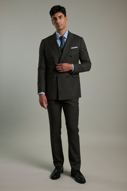 Radcliffe Stripe Double Breasted Suit Jacket
