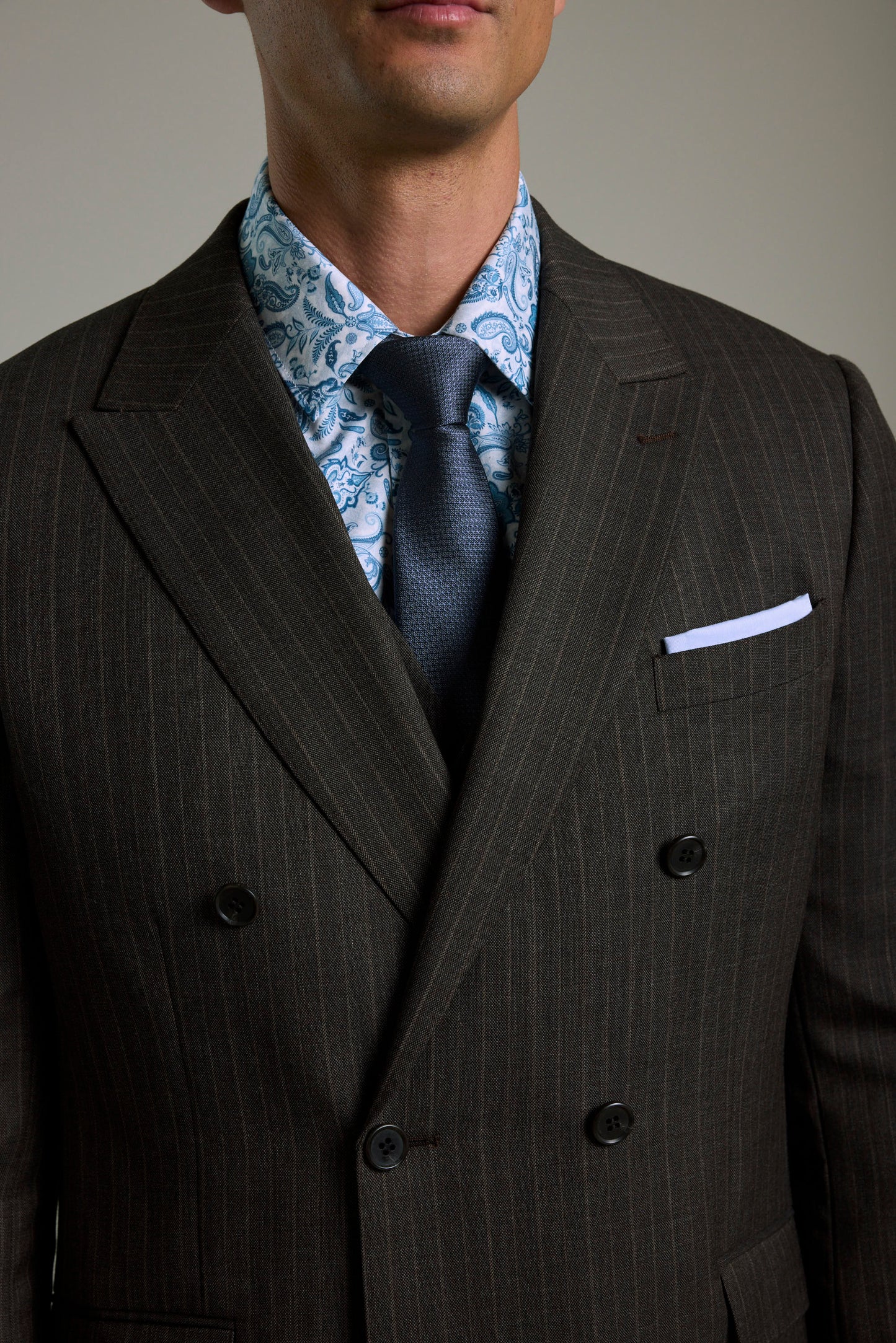 Radcliffe Stripe Double Breasted Suit Jacket