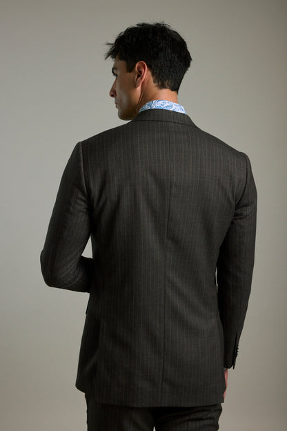 Radcliffe Stripe Double Breasted Suit Jacket