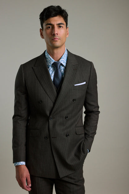 Radcliffe Stripe Double Breasted Suit Jacket