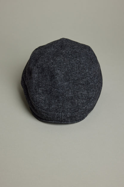 Willis Herringbone Flat Cap