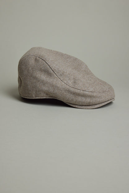 Willis Herringbone Flat Cap