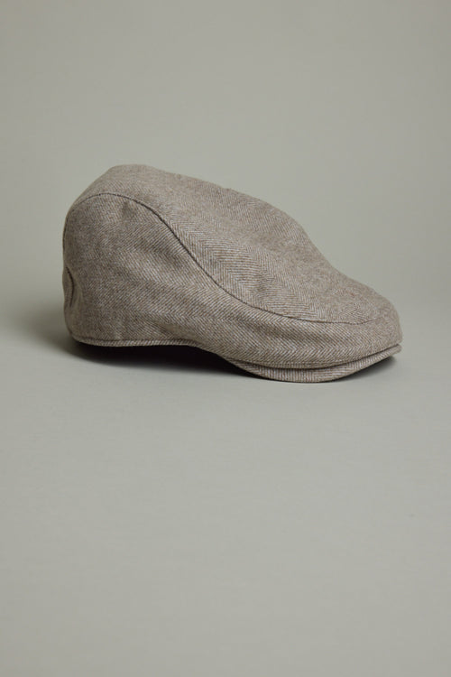 Willis Herringbone Flat Cap