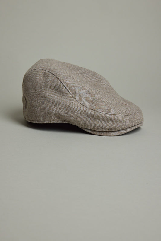 Willis Herringbone Flat Cap