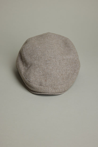 Willis Herringbone Flat Cap