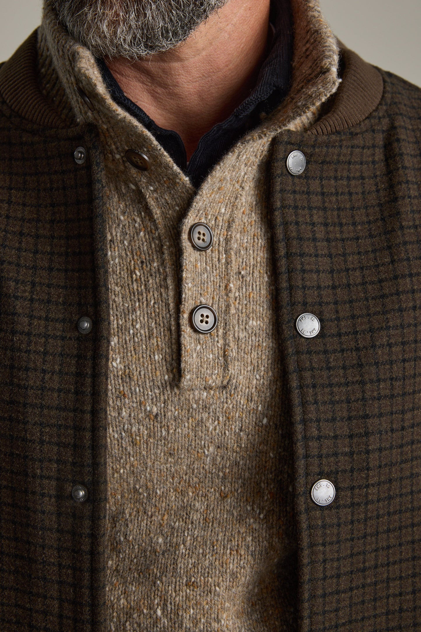 Redford Woollen Half Button Sweater