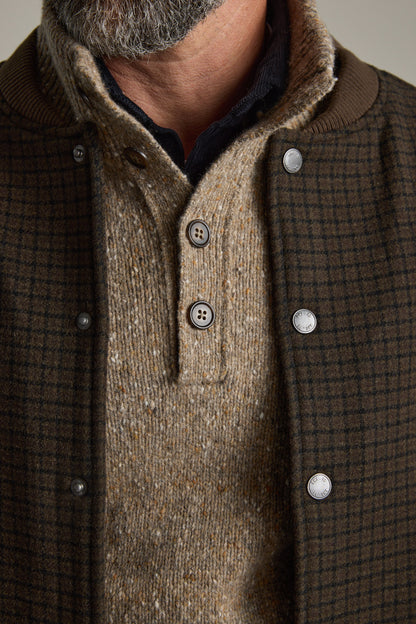 Redford Woollen Half Button Sweater