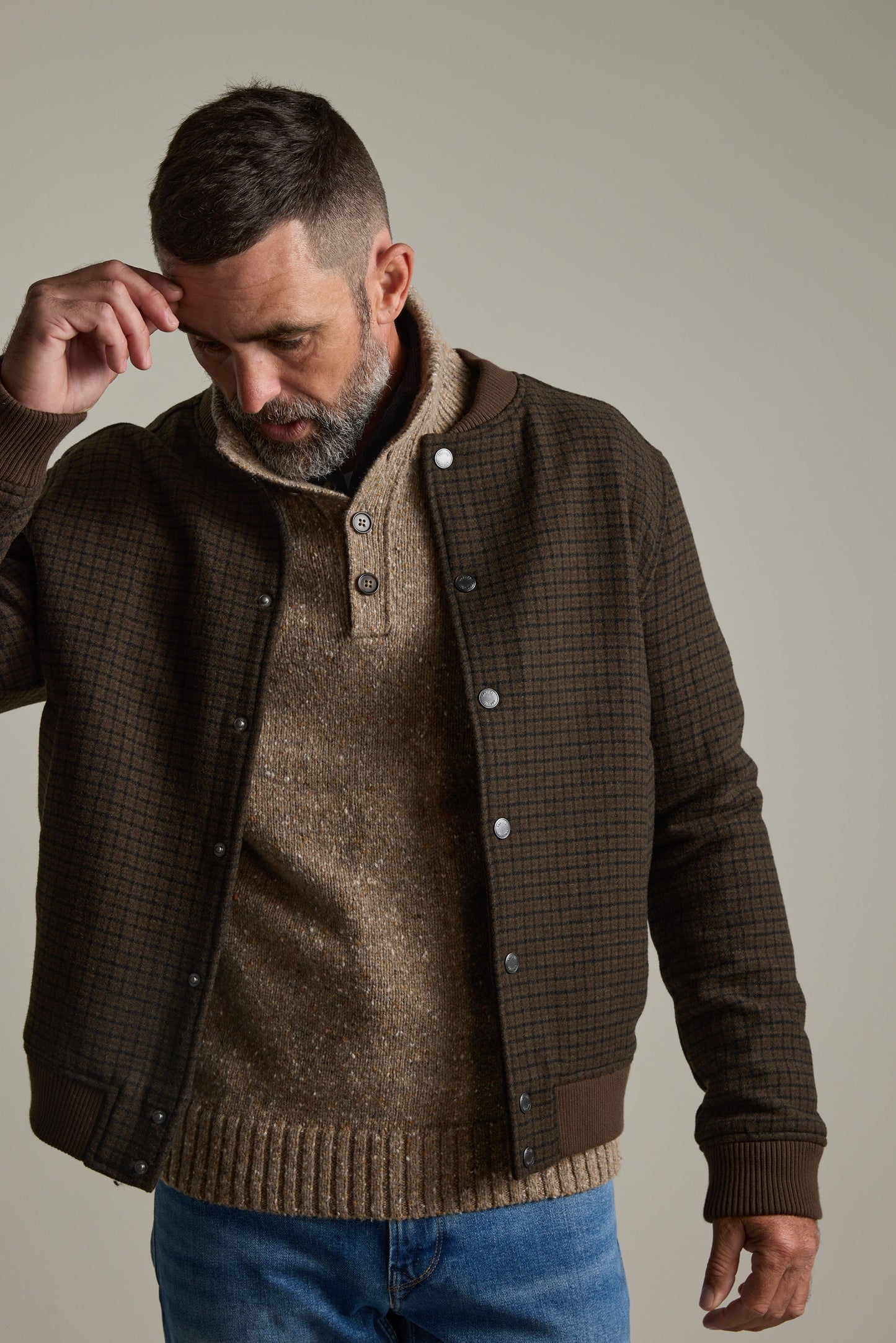 Redford Woollen Half Button Sweater
