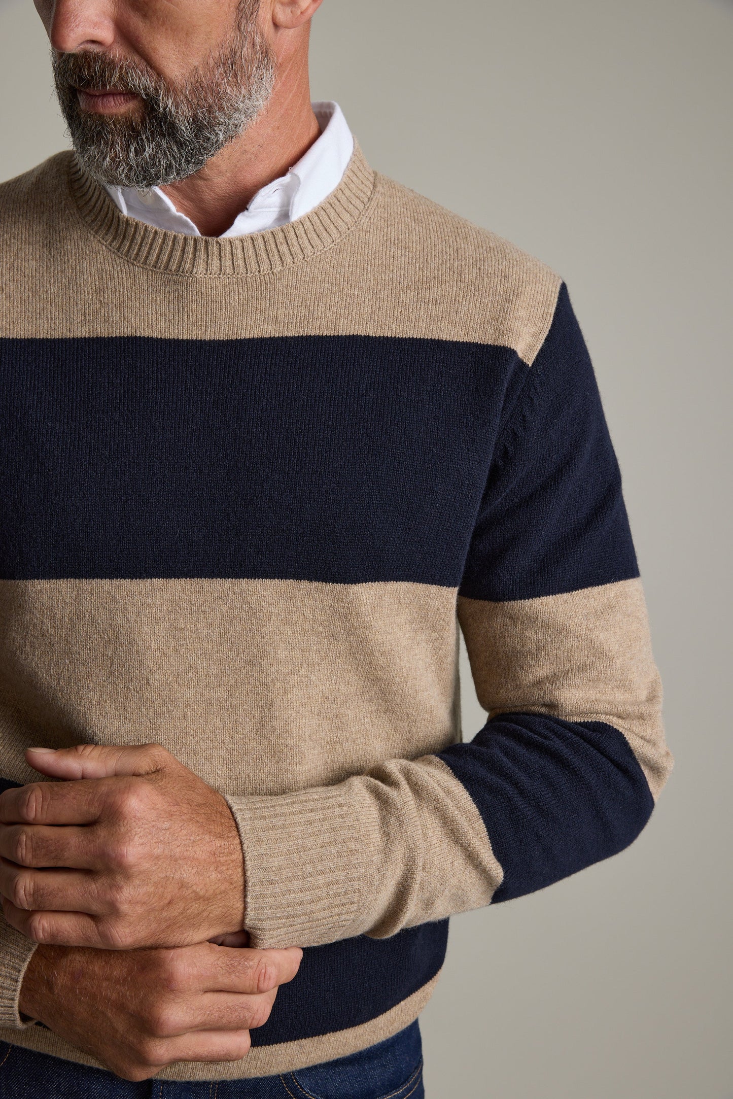 Eastbourne Stripe Merino Crew