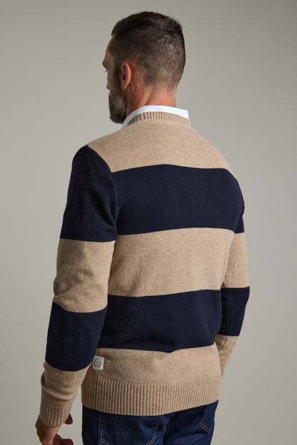 Eastbourne Stripe Merino Crew
