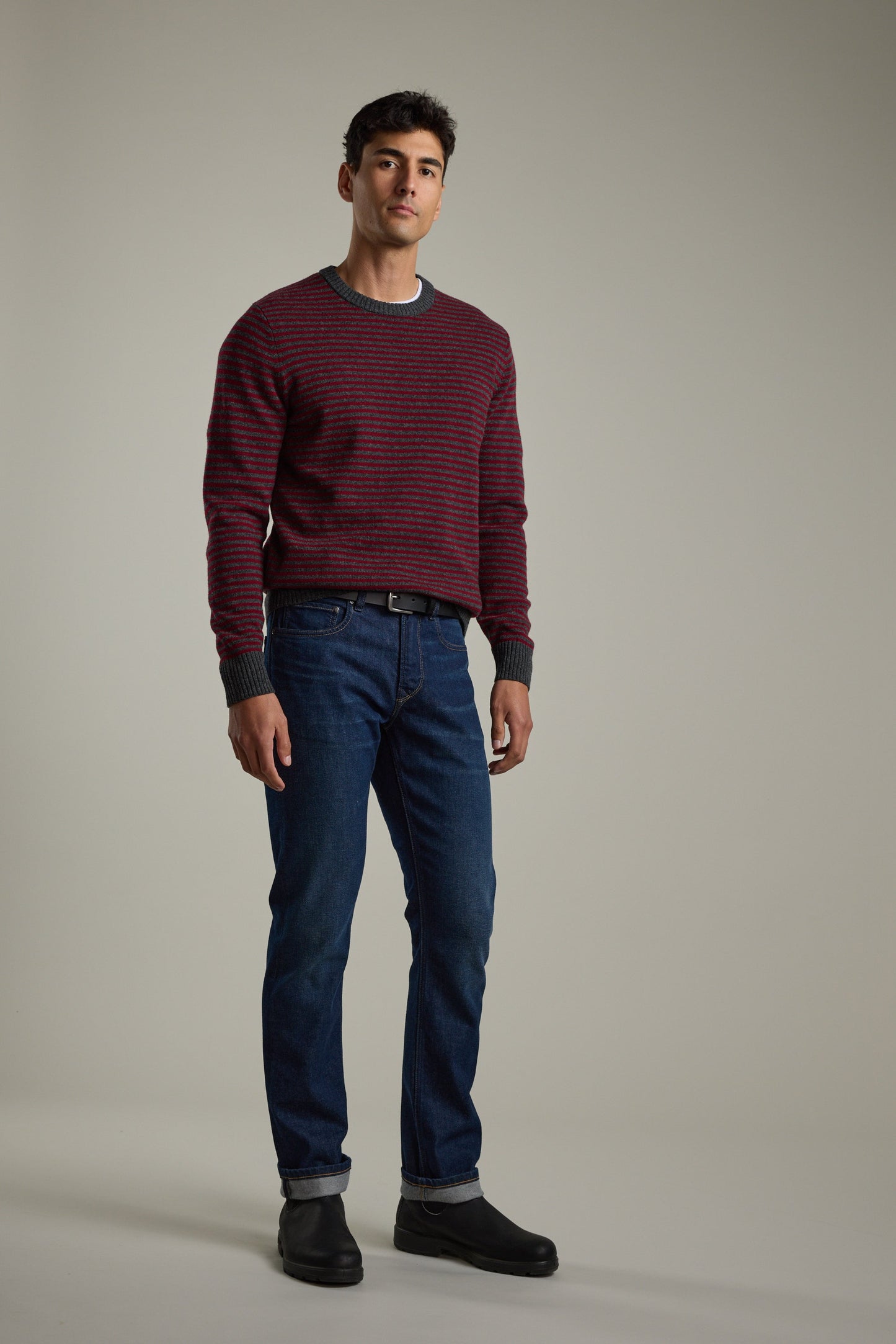 Thornley Stripe Merino Crew