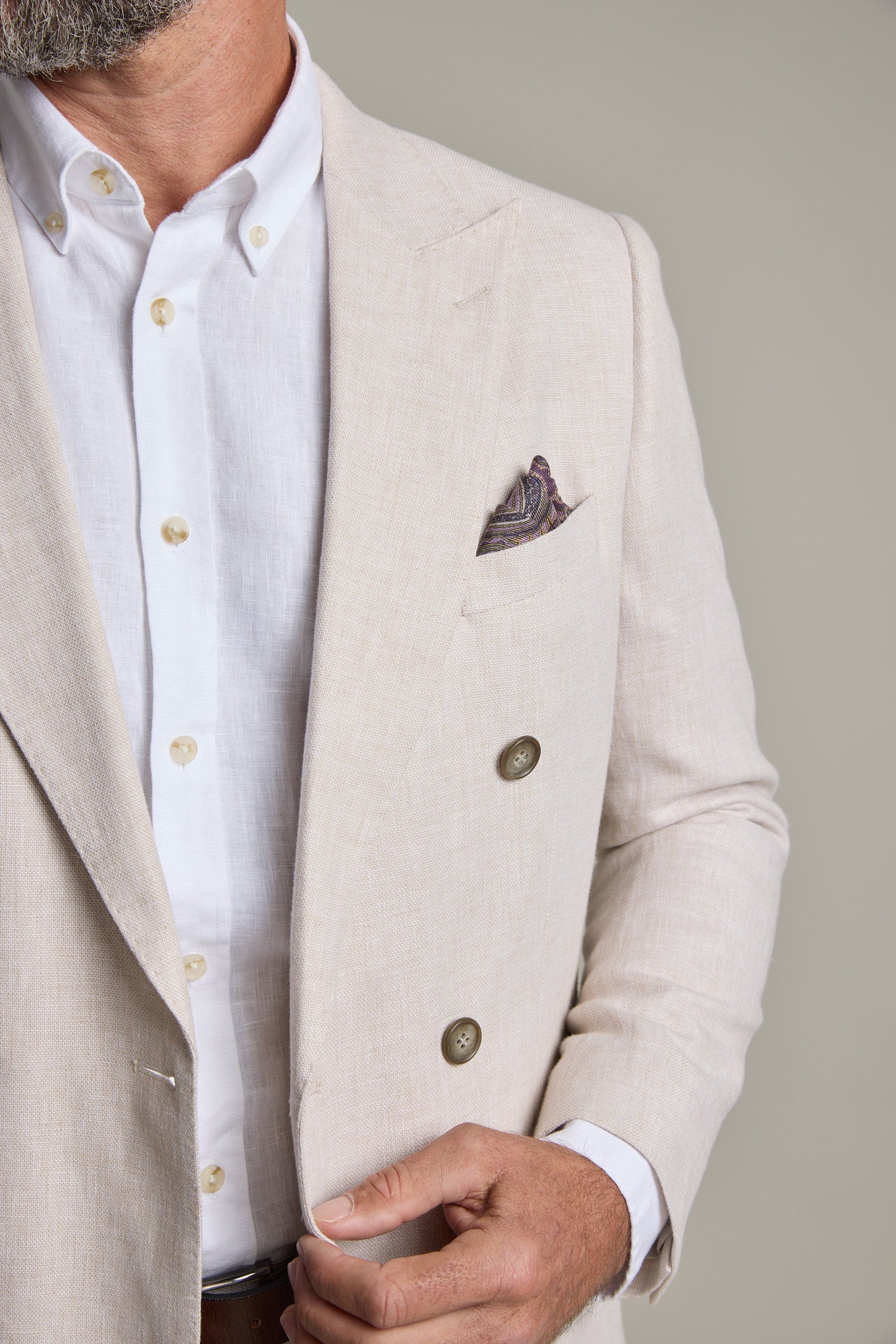Somerton Linen Double Breasted Blazer