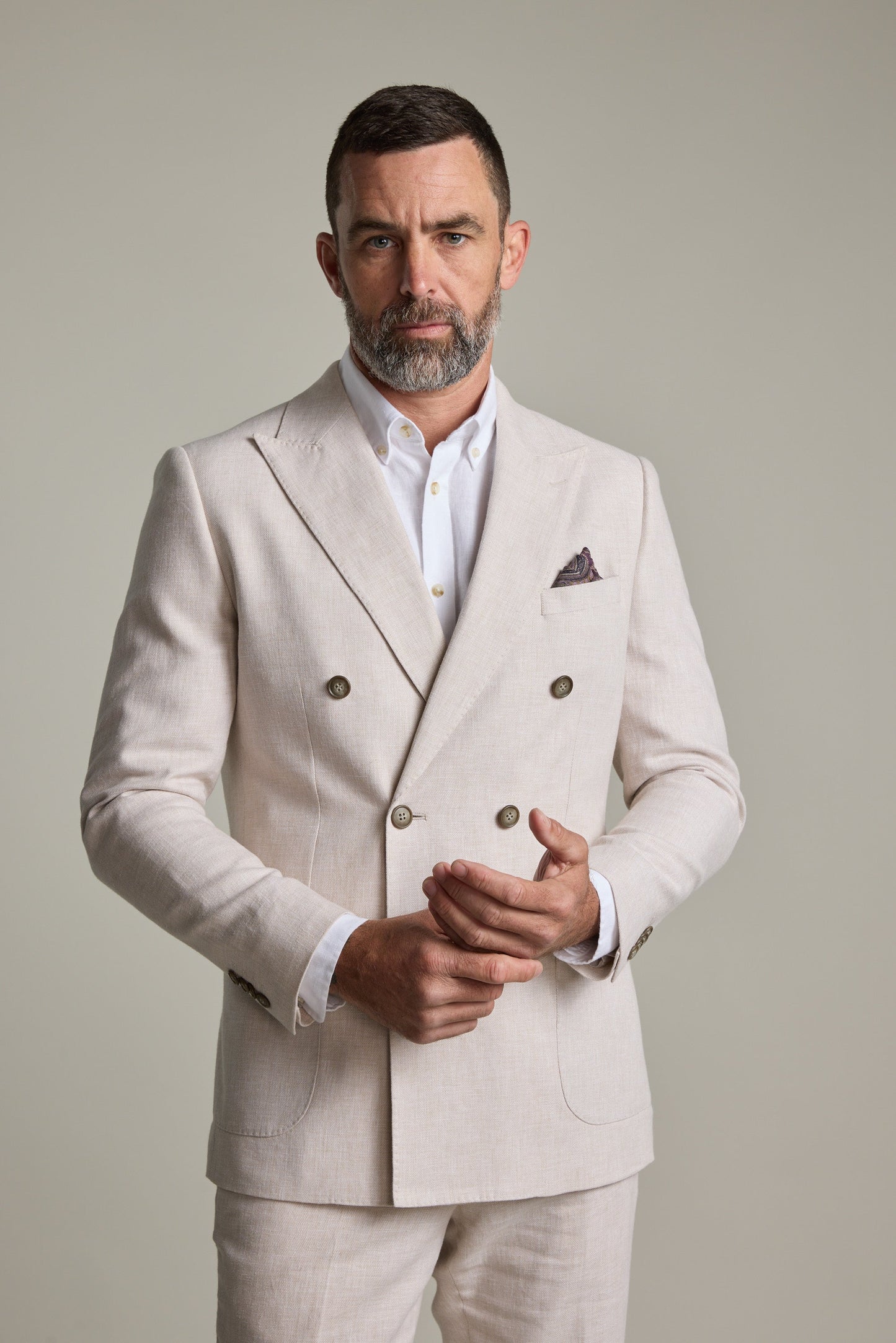 Somerton Linen Double Breasted Blazer