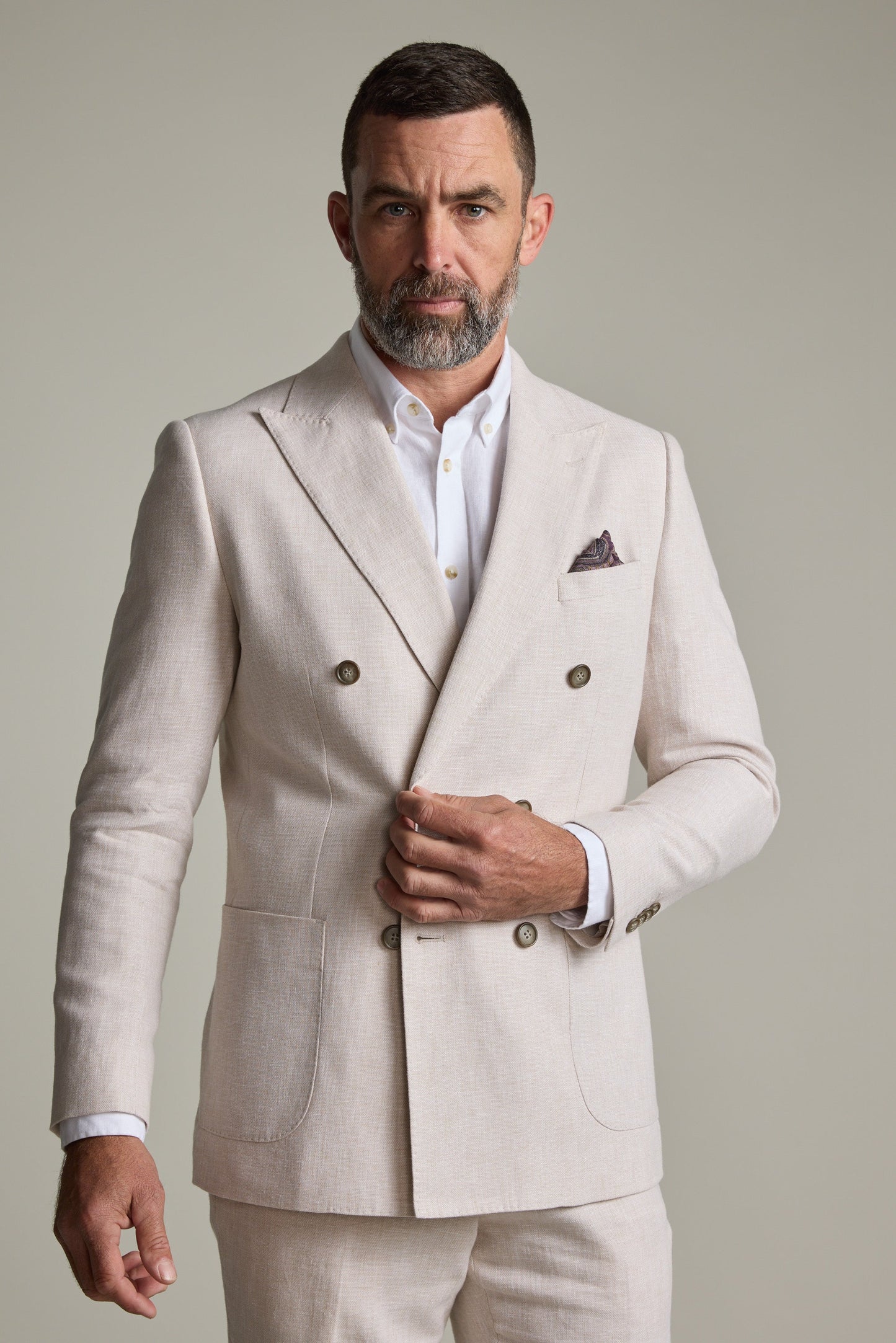 Somerton Linen Double Breasted Blazer
