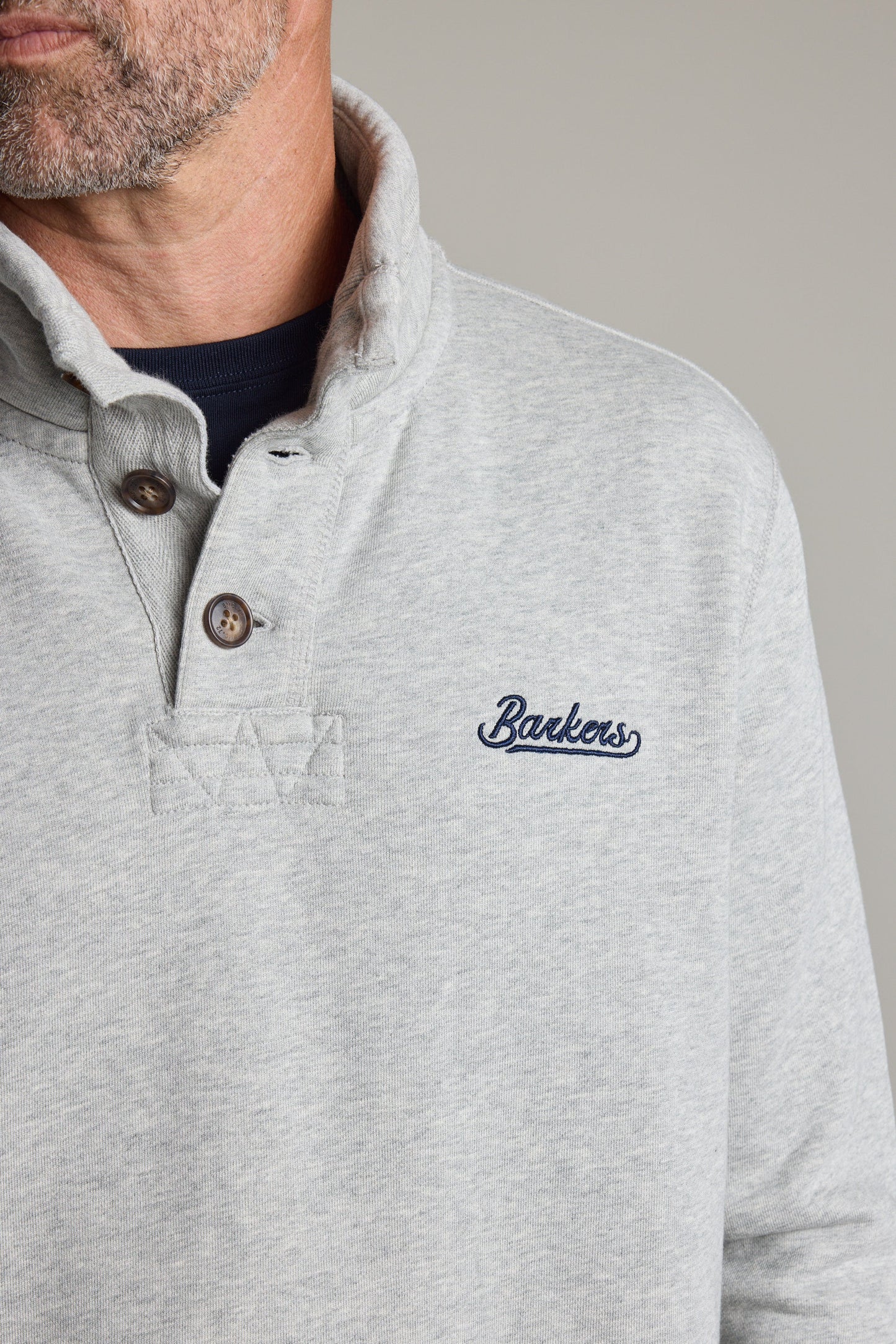 Harrington Half Button Sweatshirt