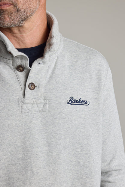 Harrington Half Button Sweatshirt