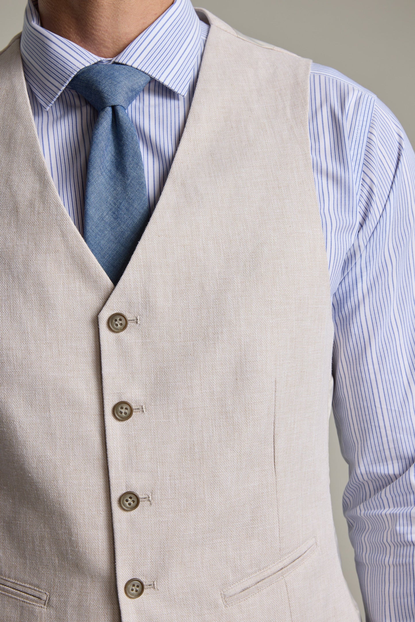 Somerton Linen Texture Waistcoat