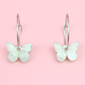 You're My Butterfly, Sugar Baby Hoop Earrings (Marble Green)