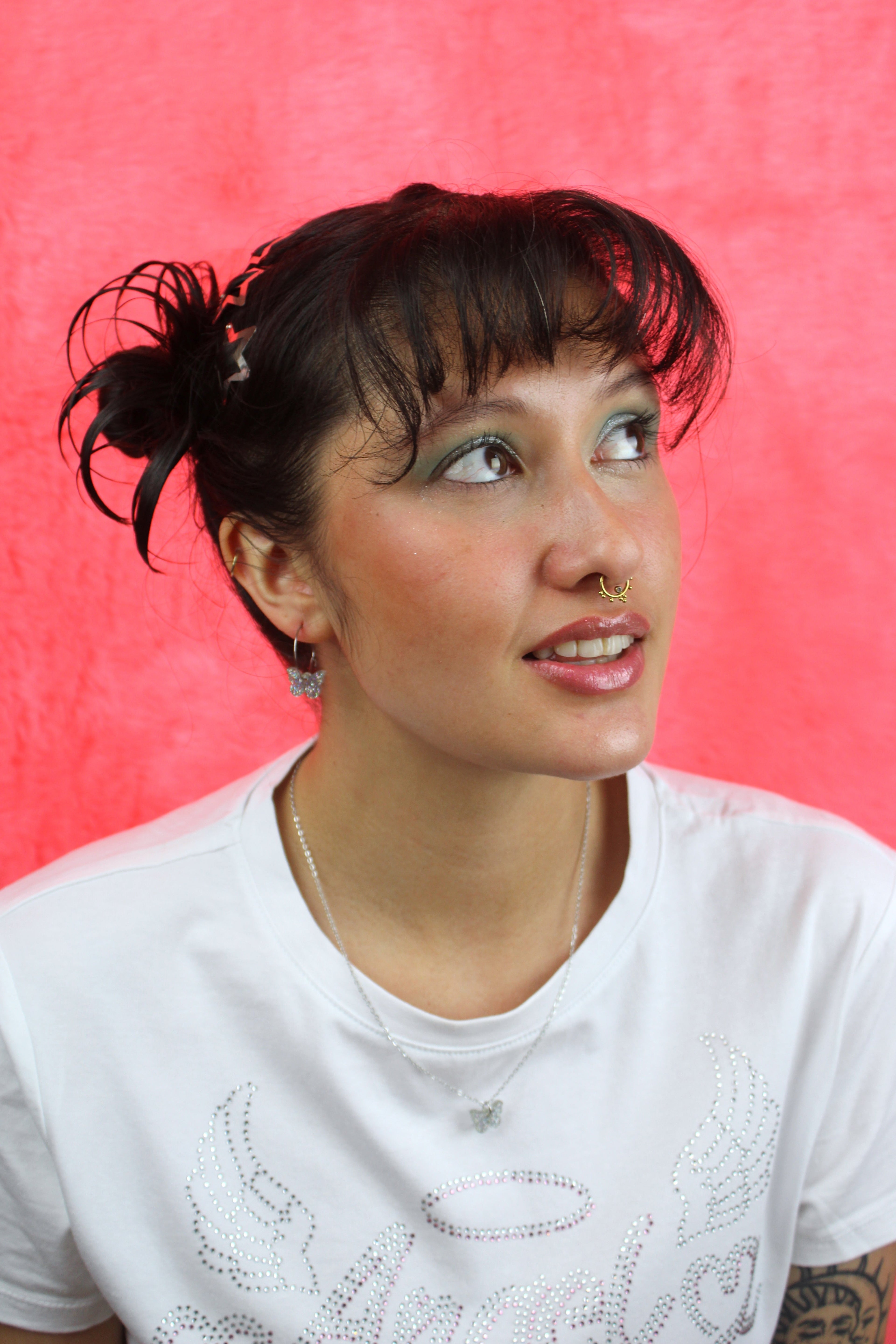 You're My Butterfly, Sugar Baby Hoop Earrings (Holographic Glitter)
