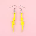Yellow Lightning Bolt Earrings