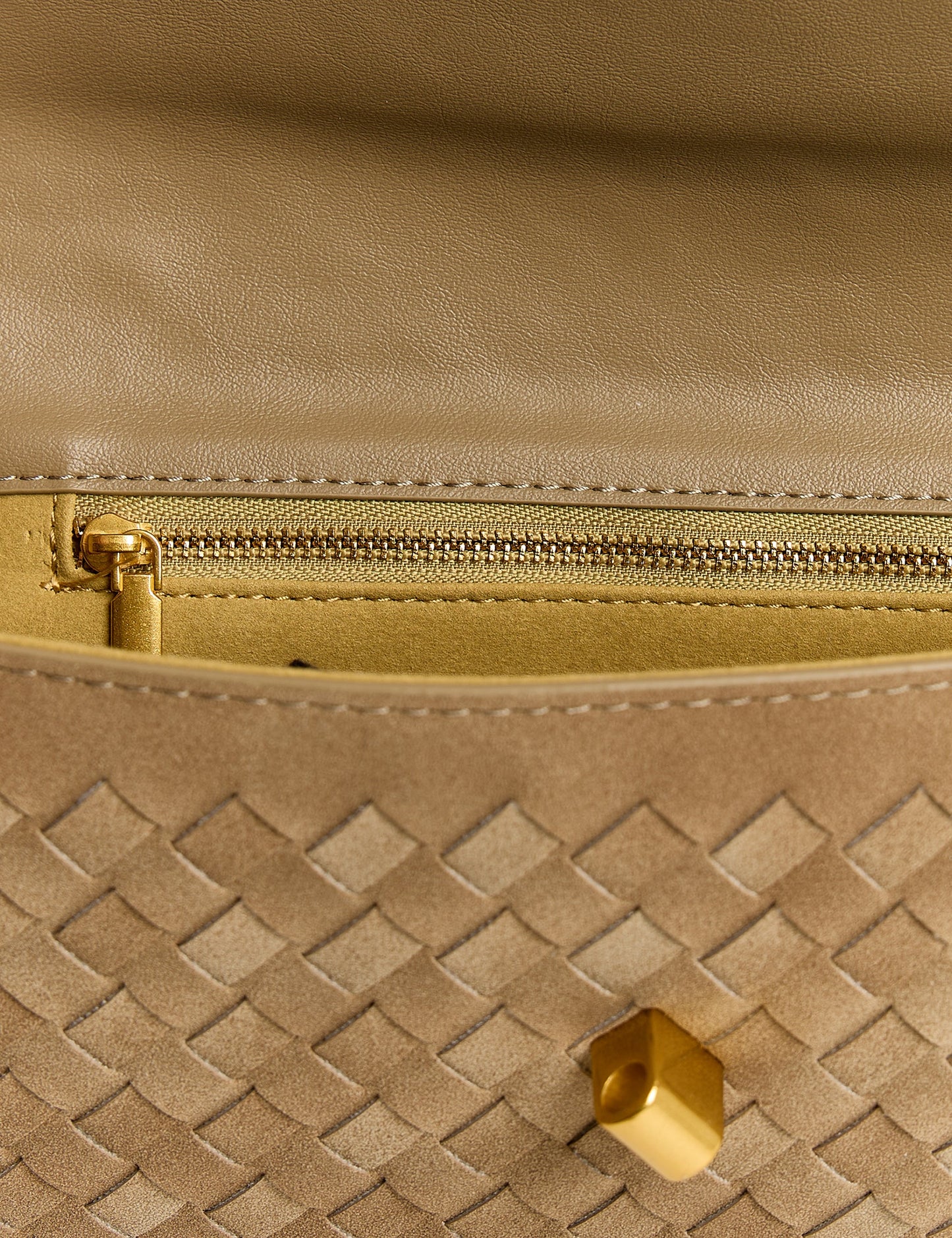 The Rose Stone Suedette Weave Rectangle Clutch Bag