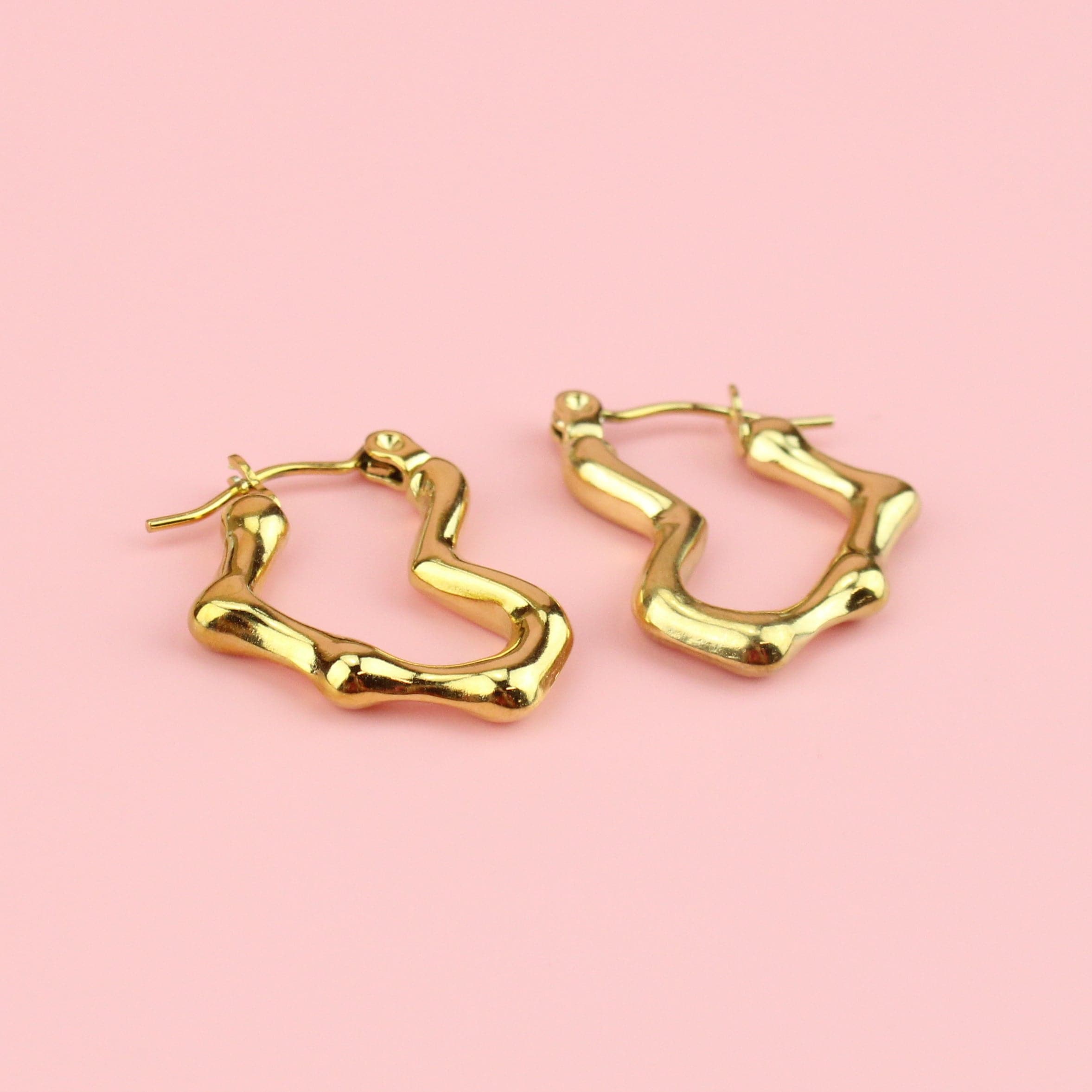You Make My Heart Melt Hoop Earrings (Gold-plated)