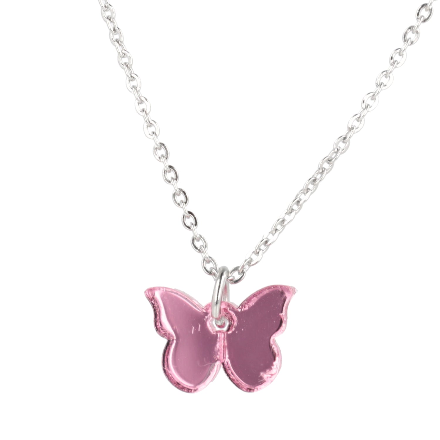 You're my Butterfly, Sugar Baby Necklace (Pink Mirror)