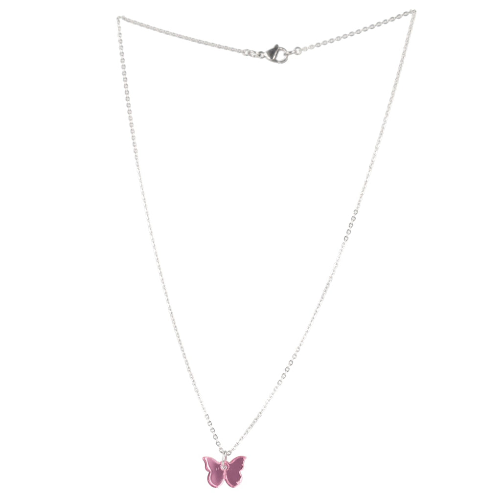 You're my Butterfly, Sugar Baby Necklace (Pink Mirror)