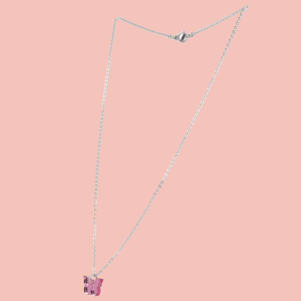 You're my Butterfly, Sugar Baby Necklace (Pink Mirror)