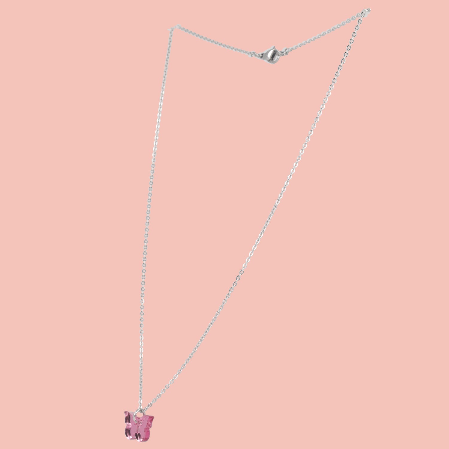 You're my Butterfly, Sugar Baby Necklace (Pink Mirror)