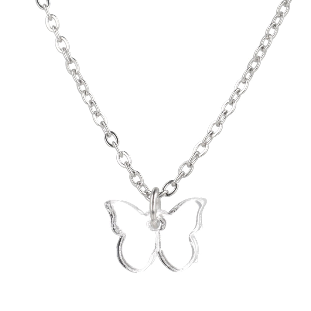You're my Butterfly, Sugar Baby Necklace (Silver Mirror)