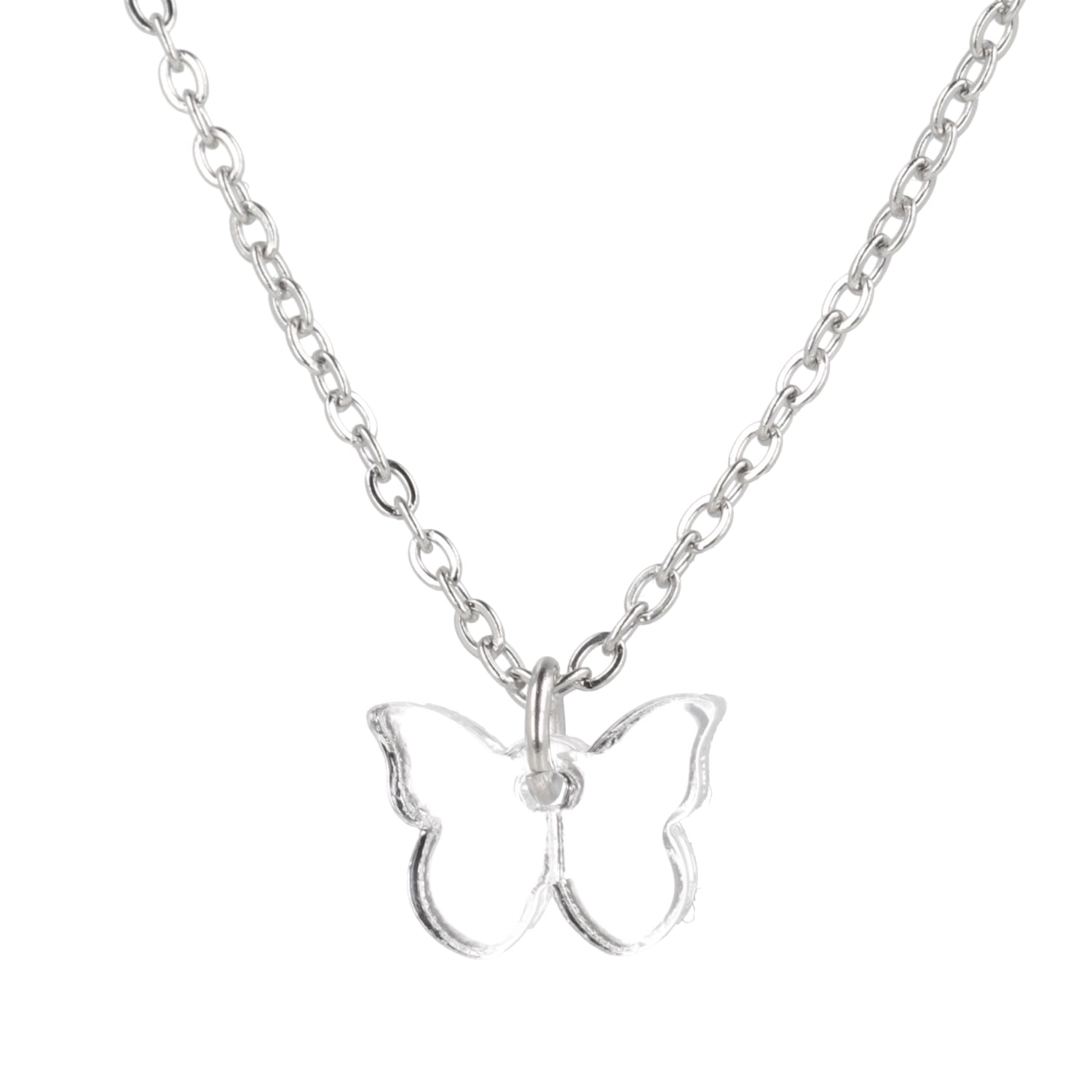 You're my Butterfly, Sugar Baby Necklace (Silver Mirror)