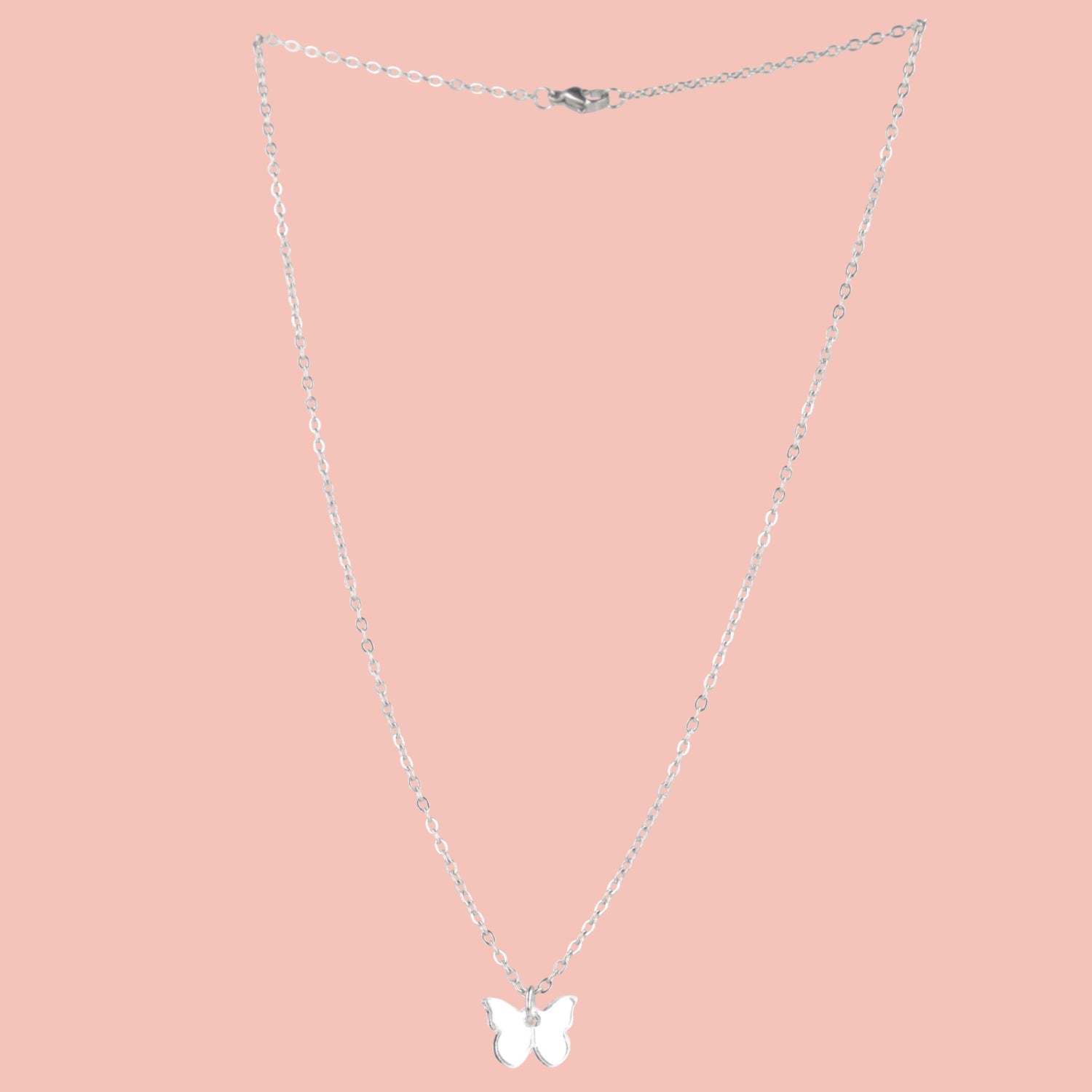 You're my Butterfly, Sugar Baby Necklace (Silver Mirror)