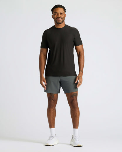 Black Active Crew Neck Tee