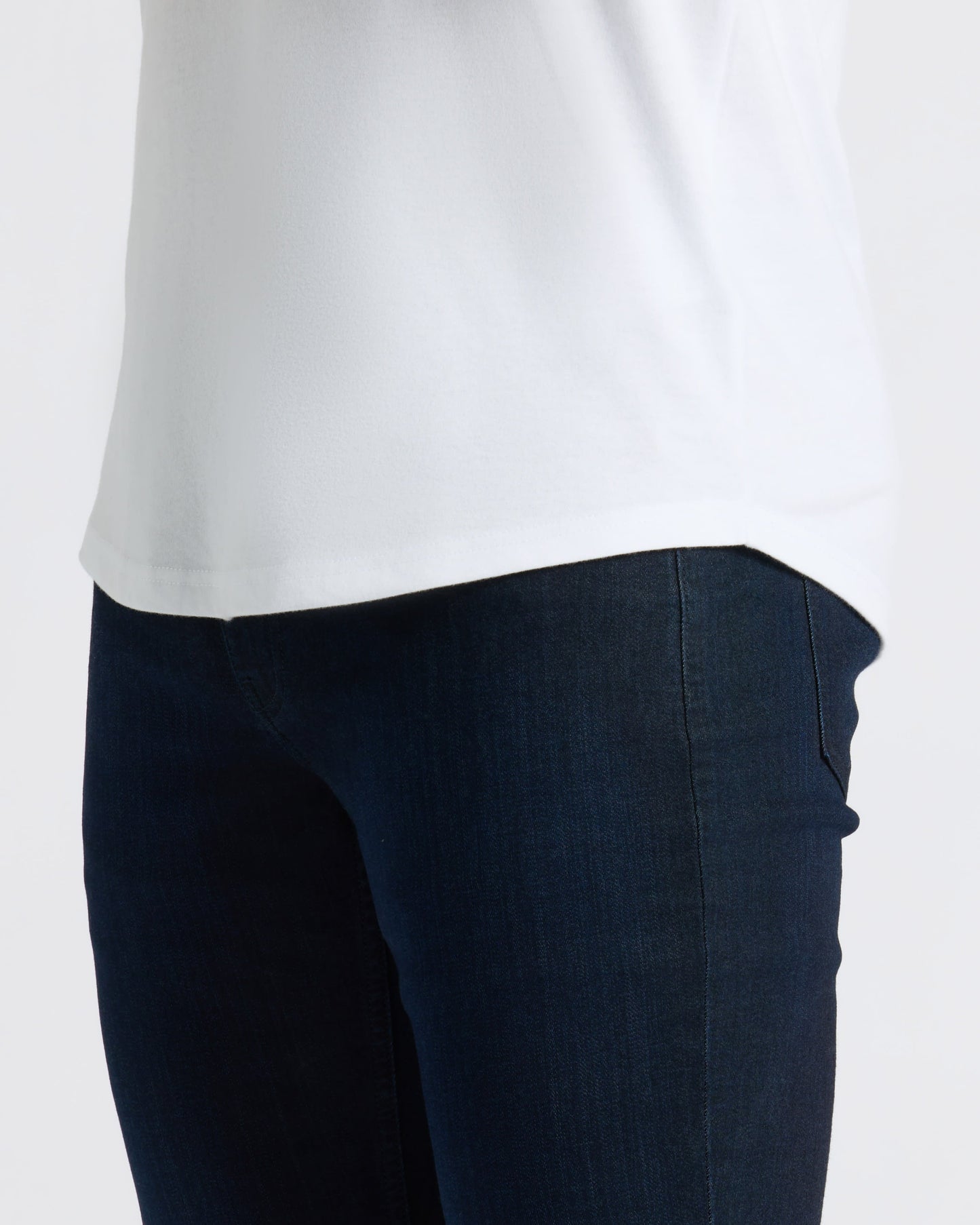 White Curved Hem Classic Crew Neck 6-Pack