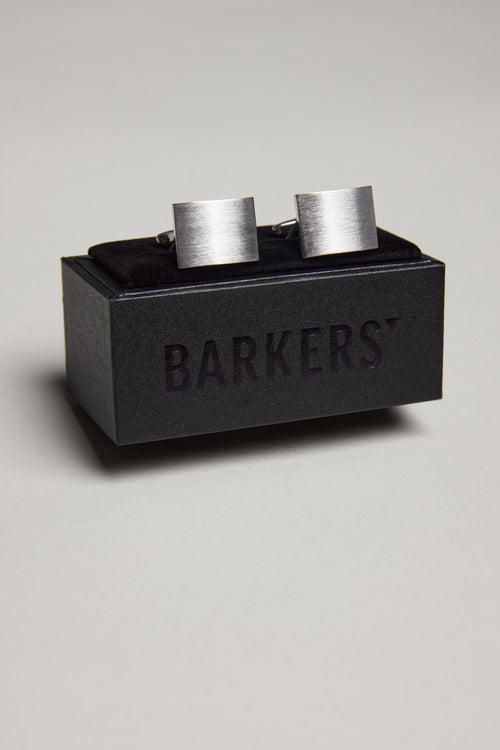 Classic Brushed Silver Rectangle Cufflink