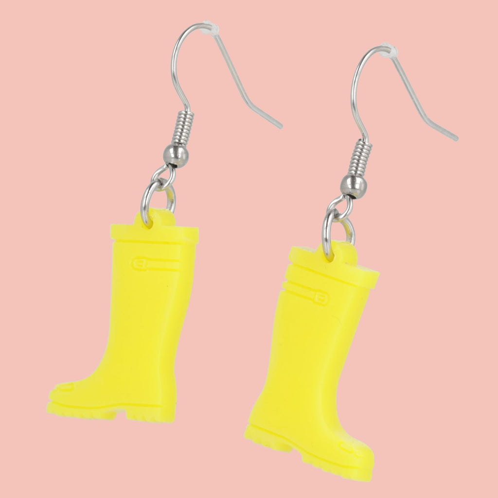 Yellow Wellies Earrings
