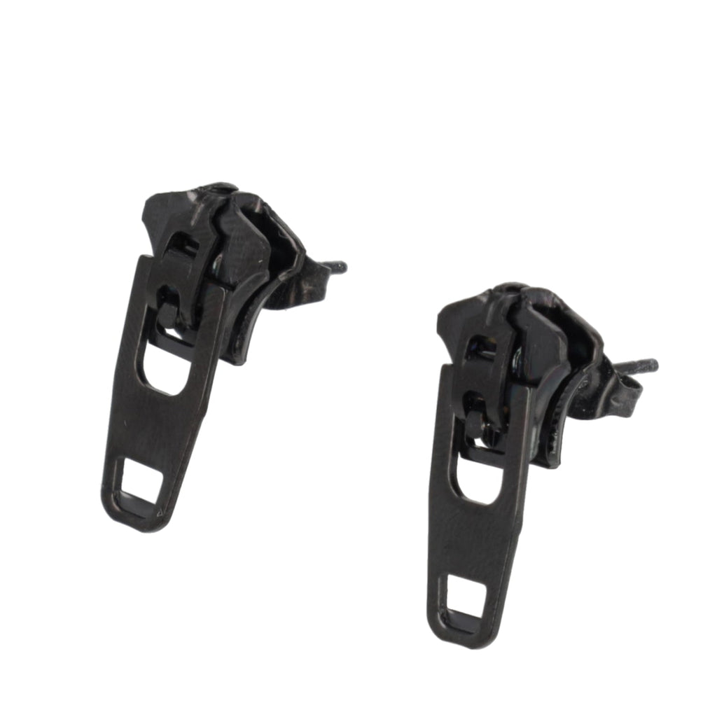 Zip Earrings (Black)